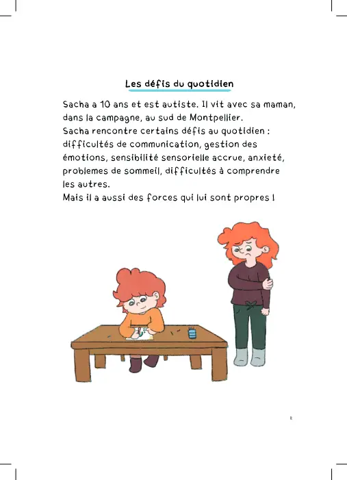 Une page du fascicule présentant le projet de recherche MECA TSA